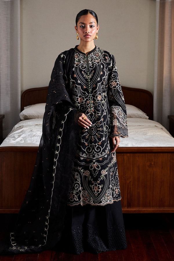 Satori By Zara Shah Jahan Unstitched 3 Piece Luxury Summer Collection-04-A-Shizumi -  Black