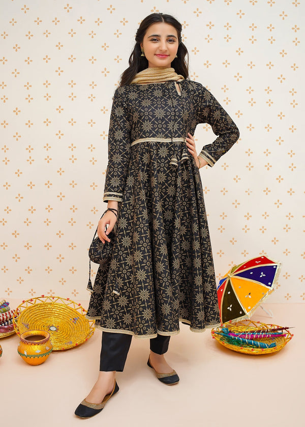 Modest Stitched 3 Piece Cotton Summer Kids Collection'2025-Noor-e-Siyah Fabric Cotton