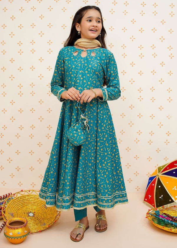 Modest Stitched 3 Piece Cotton Summer Kids Collection'2025-Rang-e-Falak Fabric Cotton