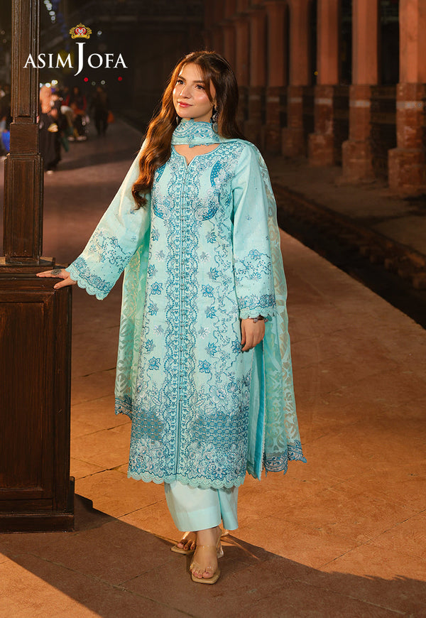Asim Jofa Eid Signature Ajubf-31 Embroidered Jacquard 3 Pcs