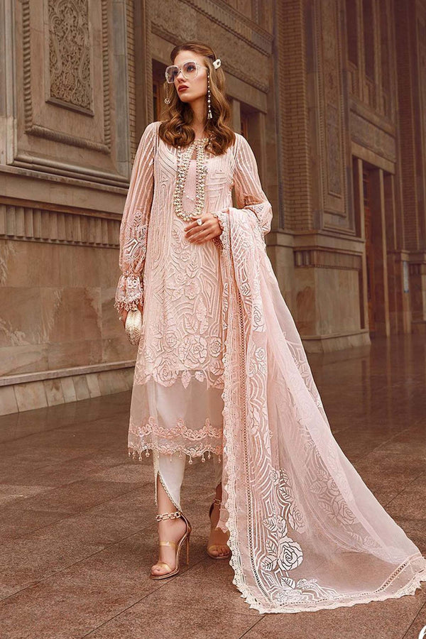 Voyage A Luxe by Maria B Unstitched 3 Piece Luxury Eid Lawn Collection'2023-MVL-06-A