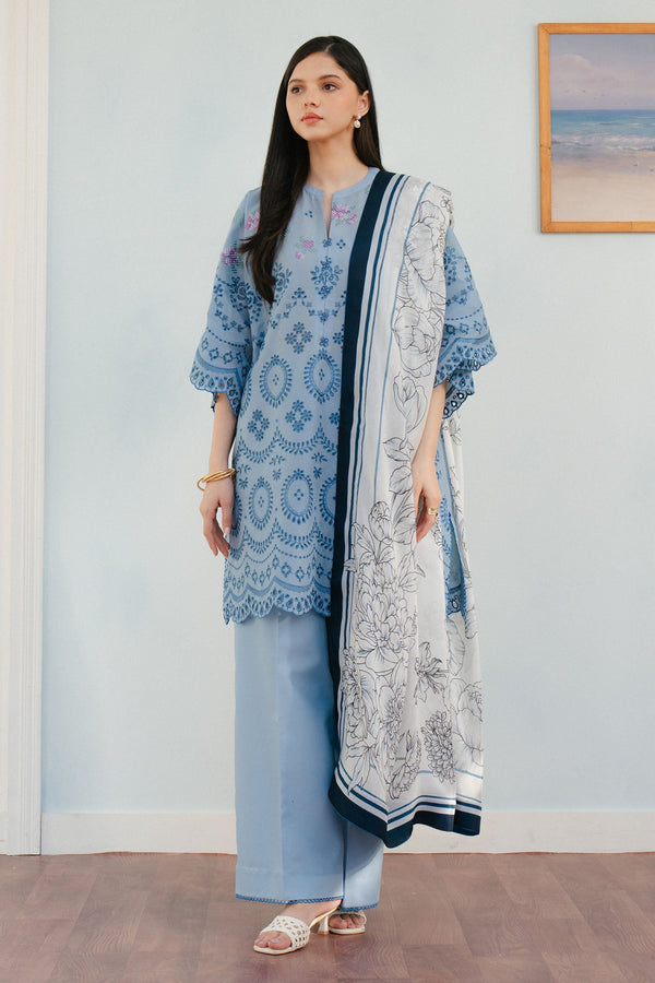 Coco By Zara Shah Jahan Unstitched 3 Piece Summer Lawn Collection'2025-06-B-Vali - Ice