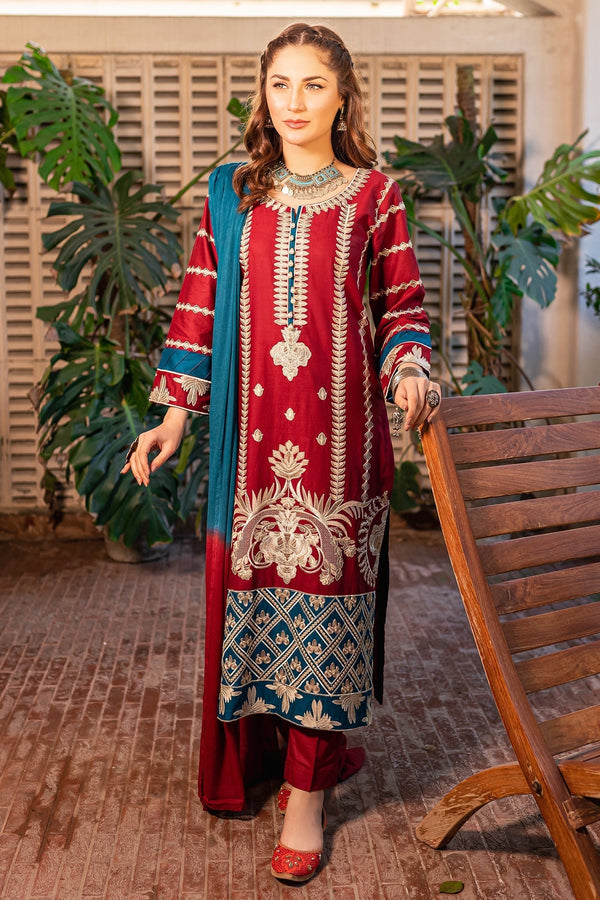 Panache Apparel Stitched Luxury Collection-Maroon Charm