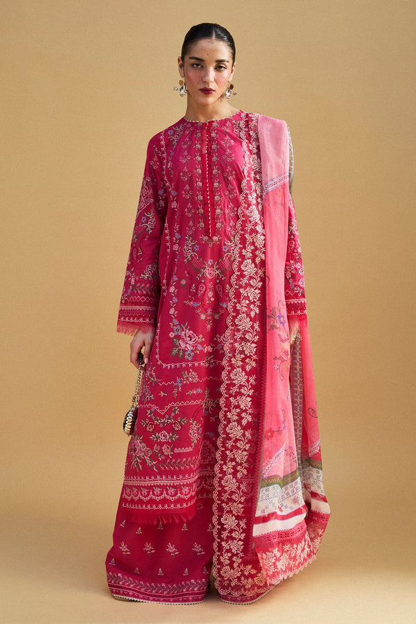 Satori By Zara Shah Jahan Unstitched 3 Piece Luxury Summer Collection-07-A-Hikari -  Magenta