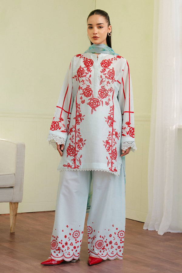 Coco By Zara Shah Jahan Unstitched 3 Piece Summer Lawn Collection'2025-07-A-Eclat - Sky