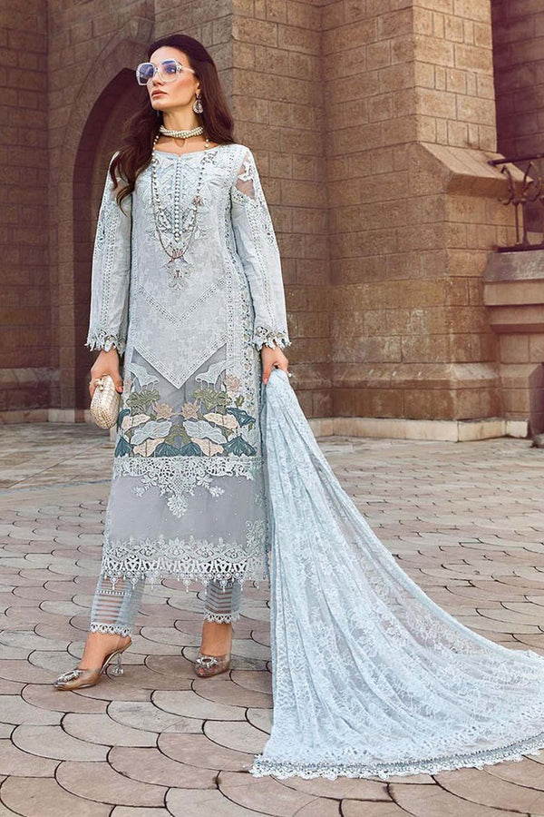 Voyage A Luxe by Maria B Unstitched 3 Piece Luxury Eid Lawn Collection'2023-MVL-07-A