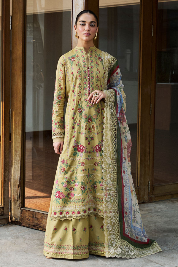 Satori By Zara Shah Jahan Unstitched 3 Piece Luxury Summer Collection-07-B-Hikari -  Mustard