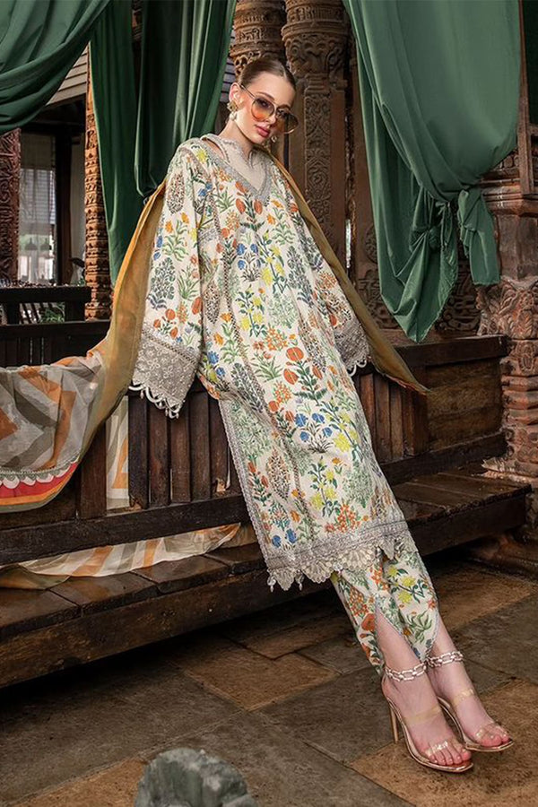 Maria B M Prints Unstitched 3 Piece Lawn Eid Collection'2023-MPT-1808-A