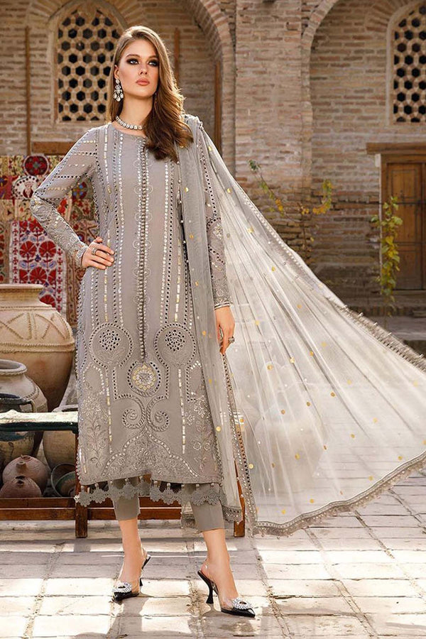 Voyage A Luxe by Maria B Unstitched 3 Piece Luxury Eid Lawn Collection'2023-MVL-08-B