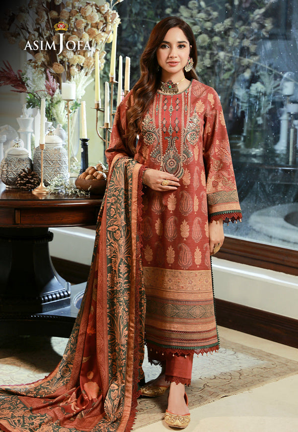 Asim Jofa Aira & Asra Pret Ajawp-05 Embroidered Karandi Stitched 3 Pcs