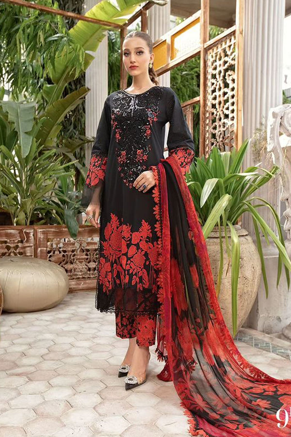 Maria B M Prints Unstitched 3 Piece Lawn Eid Collection'2023-MPT-1809-B