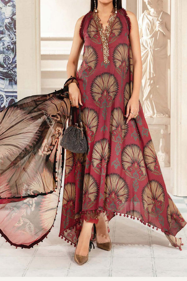 M Prints By Maria B Unstitched 3 Piece Luxury Emb Lawn Eid 2 Edit Collection'2024-MPT-2209-B
