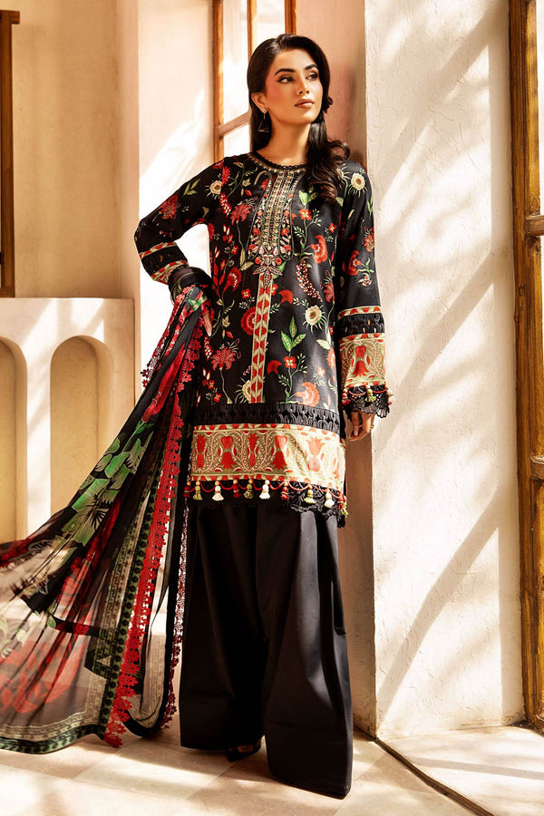 M.Basic by Maria B Unstitched 3 Piece Eid II Lawn Collection'2025-MB-901-A - Black