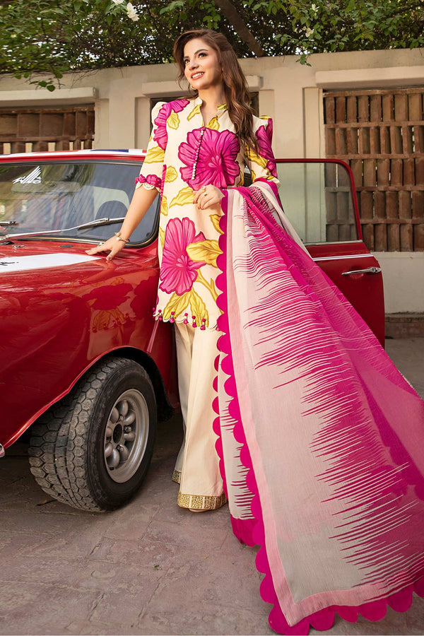 M.Basic by Maria B Unstitched 3 Piece Eid II Lawn Collection'2025-MB-902-B - Pink
