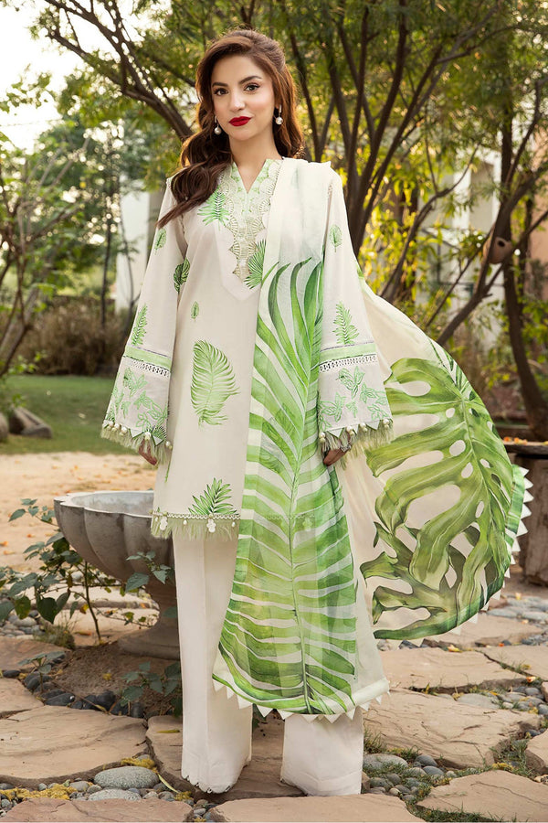 M.Basic by Maria B Unstitched 3 Piece Eid II Lawn Collection'2025-MB-906-B - Off White