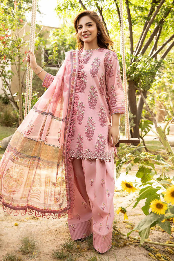 M.Basic by Maria B Unstitched 3 Piece Eid II Lawn Collection'2025-MB-908-A - Pink