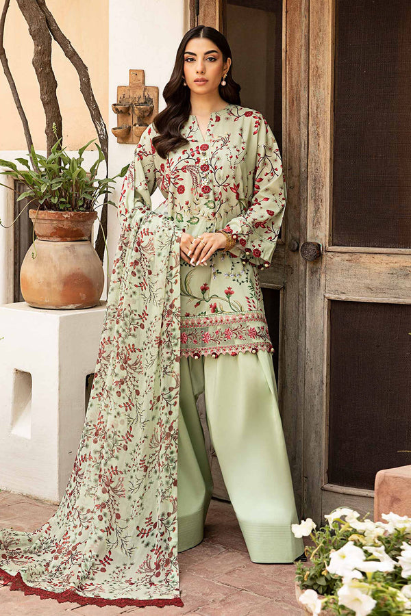 M.Basic by Maria B Unstitched 3 Piece Eid II Lawn Collection'2025-MB-912-B - Pastel Green