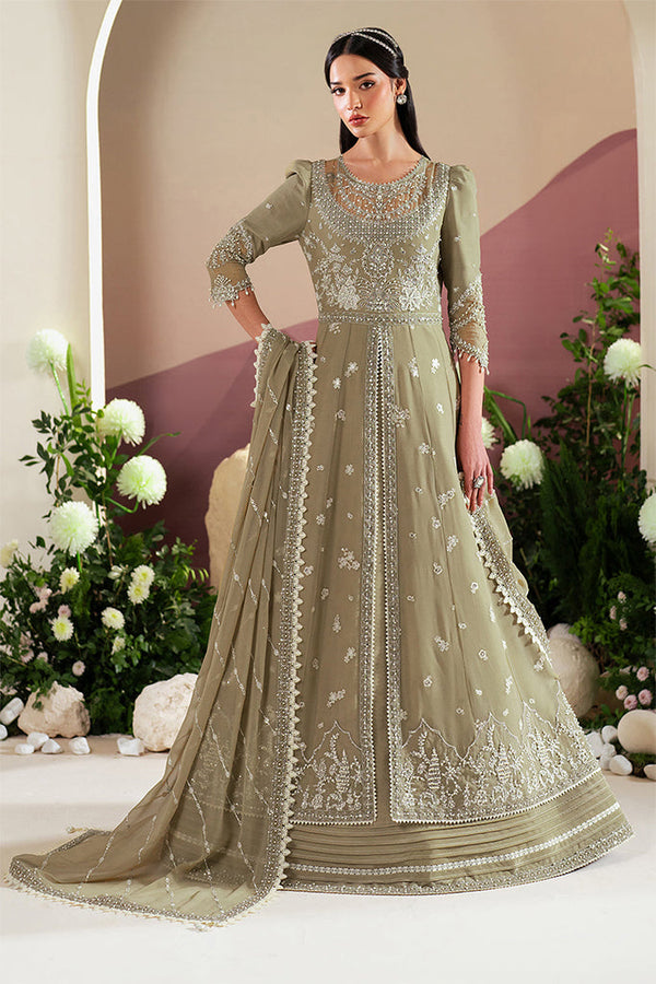 Reena By Alizeh Unstitched 3 Piece Formals Eid Edit V4 Collection'2025-AF-HM-4040-Tunic -  Olive