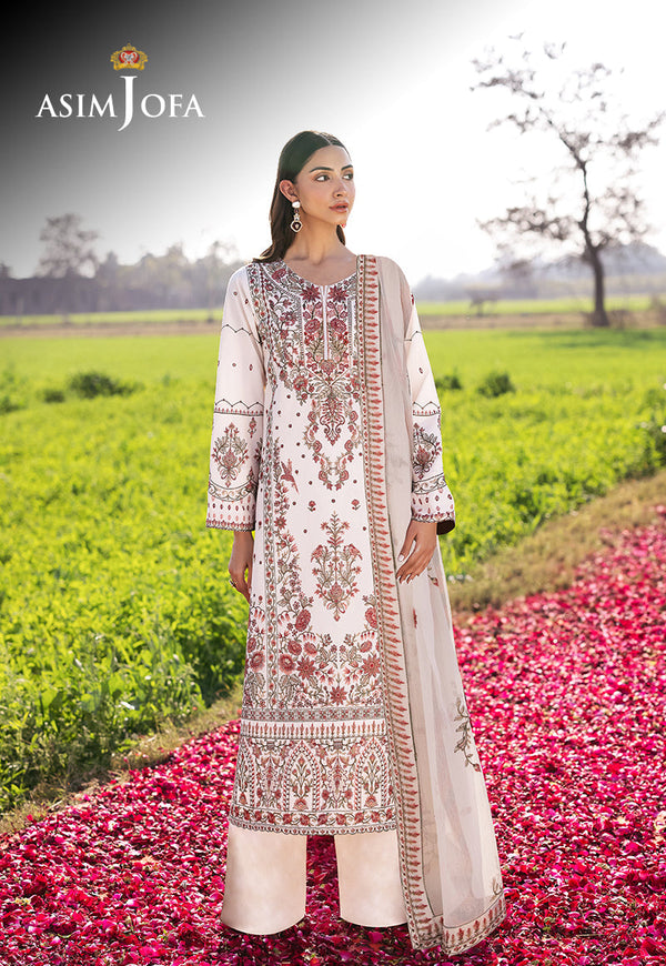 Asim Jofa Stitched 3 Piece Luxury Lawn Collection AJELLB-08