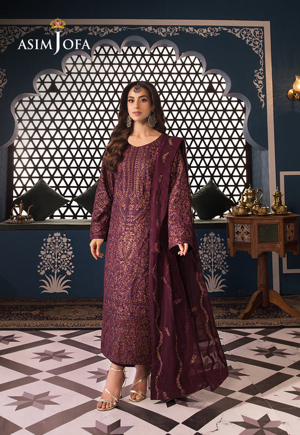 Asim Jofa Limited Edition Vol 2 Pret Ajfileb-06 Cambric Stitched 3 Pcs