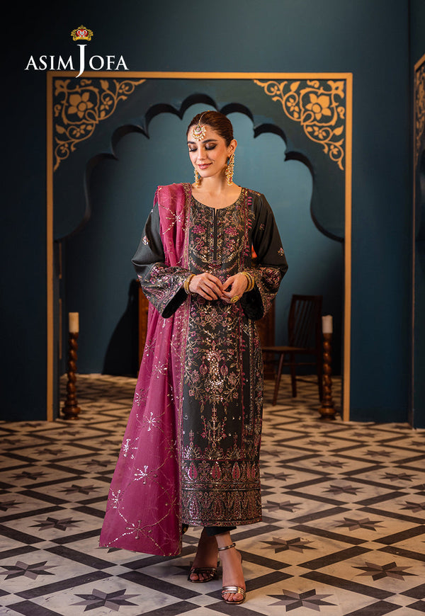 Asim Jofa Limited Edition Luxury Lawn Pret Ajfileb-23 Cambric Stitched 3 Pcs