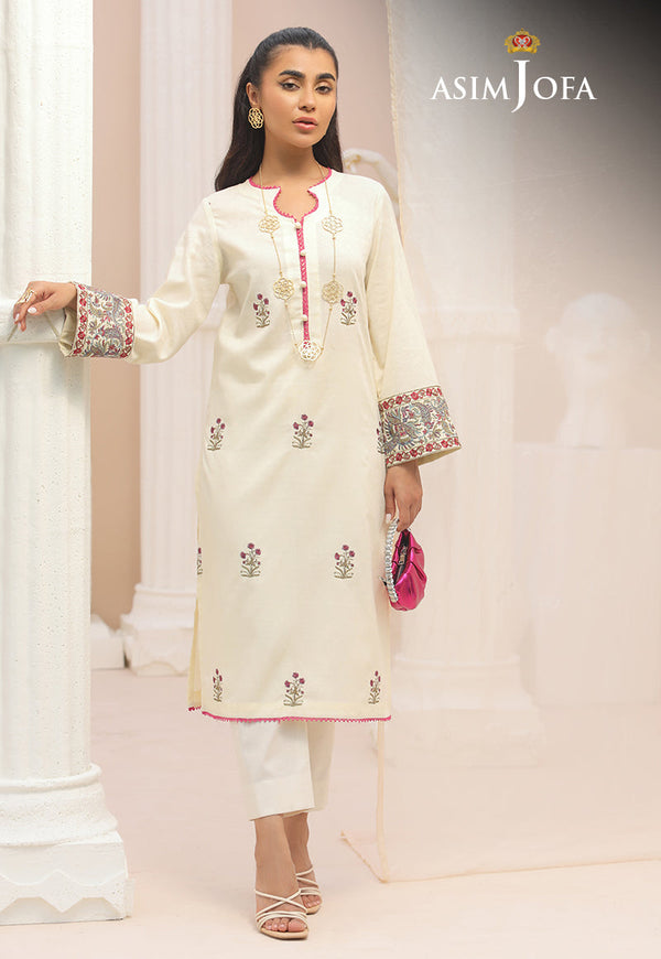 Asim Jofa Wardrobe Solution '23 Ajws-01 (1-Pc) Embroidered Self Jacquard 1 Pc