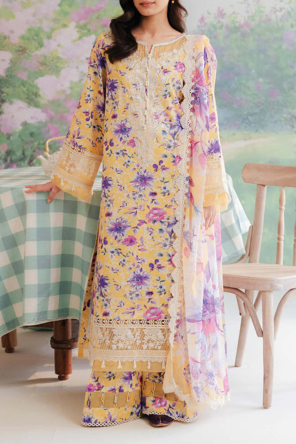 Afrozeh The Floral Charm Unstitched 3 Piece Lawn Collection'2024-AL-01-Tuscany