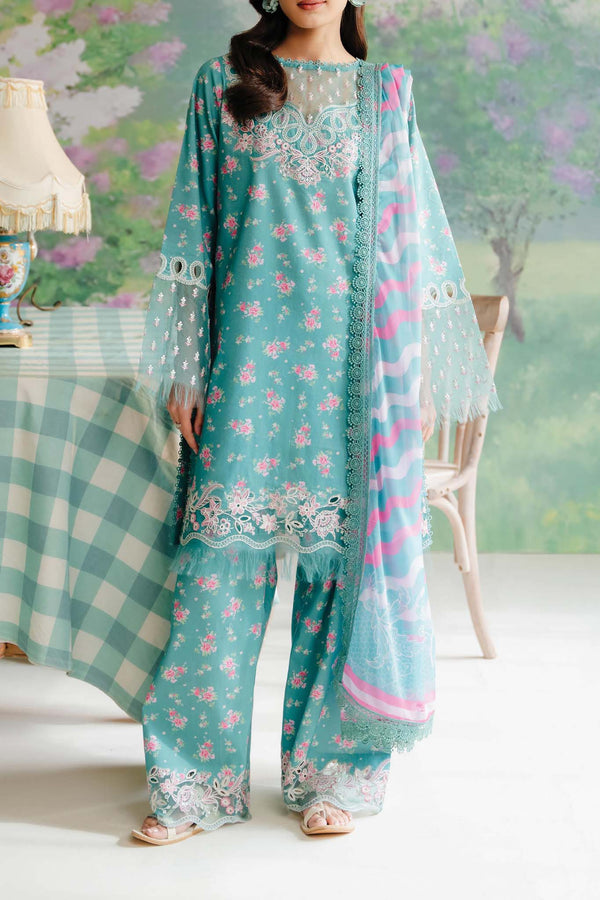 Afrozeh The Floral Charm Unstitched 3 Piece Lawn Collection'2024-AL-02-Erasmus