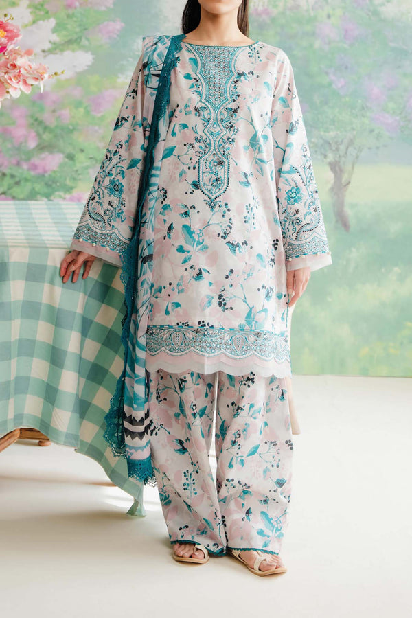 Afrozeh The Floral Charm Unstitched 3 Piece Lawn Collection'2024-AL-05-Cashmere