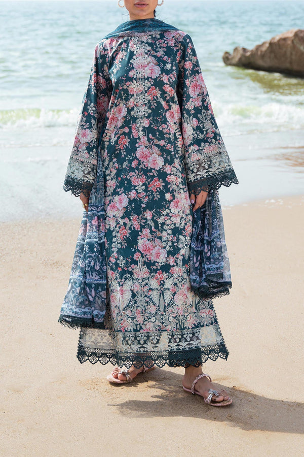 Summer Together By Afrozeh Unstitched 3 Piece Lawnkari Vol-02 Collection'2024-AL-06-Clover