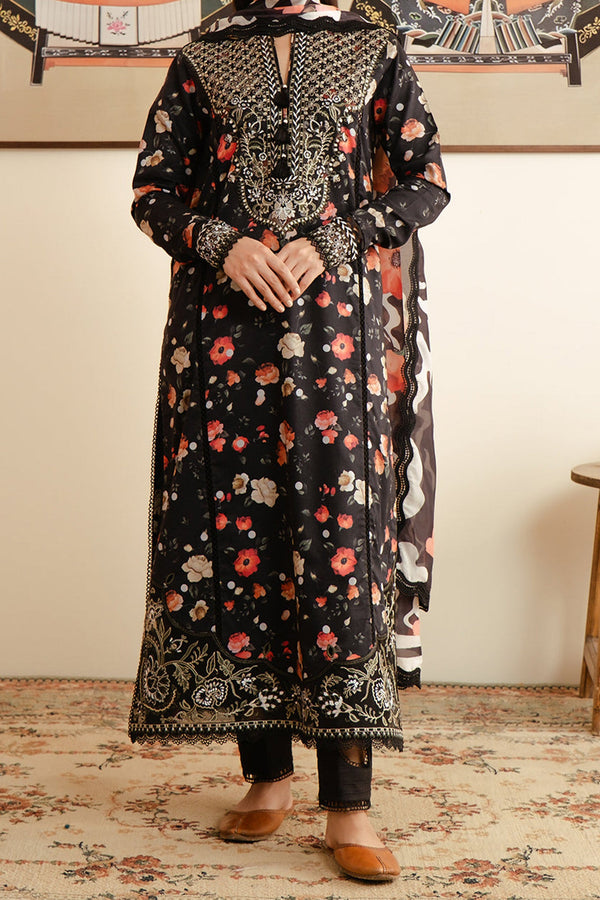 Malina By Afrozeh Unstitched 3 Piece Emb Digital Printed Lawn Collection'2024-AL-07-Valeria