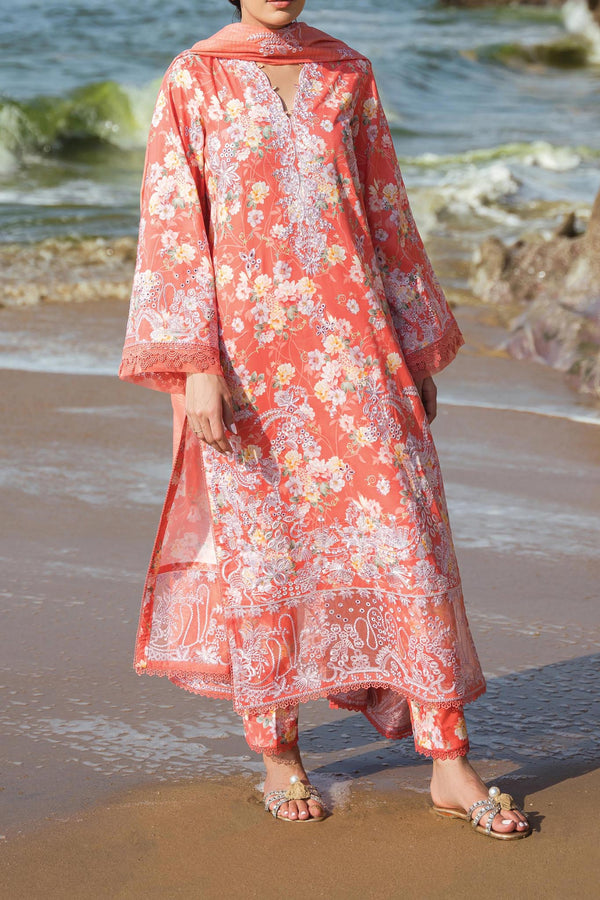 Summer Together By Afrozeh Unstitched 3 Piece Lawnkari Vol-02 Collection'2024-AL-09-Jasmine