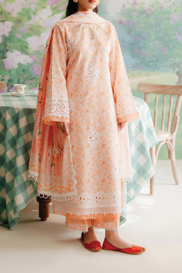 Afrozeh The Floral Charm Unstitched 3 Piece Lawn Collection'2024-AL-10-Buttercup