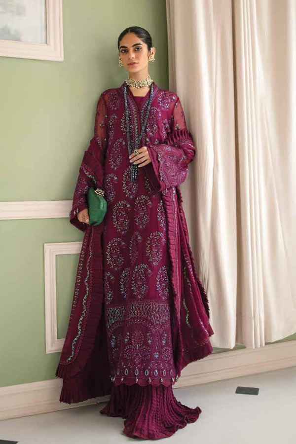La Fuchsia by Afrozeh Unstitched 3 Piece Festive Chiffon Collection'2023-ALF-V1-10
