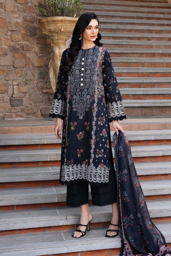 Damask By Afrozeh Unstitched 3 Piece Summer Edit Collection-AL-06-B-Anisa - Black