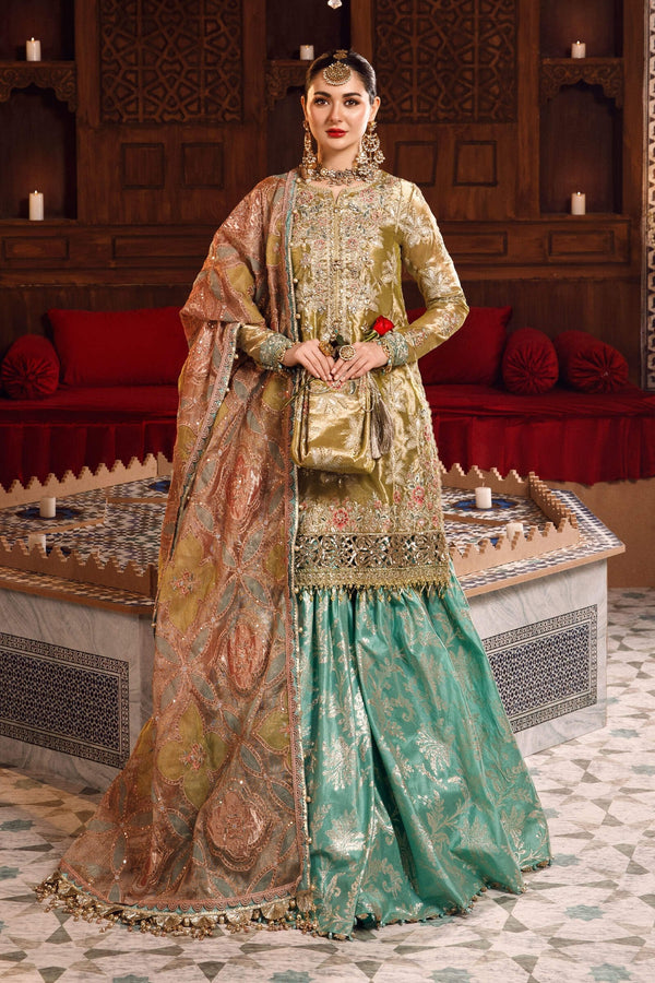 Maria B Mbroidered Unstitched 3 Piece Wedding Collection'2022-BD-2503