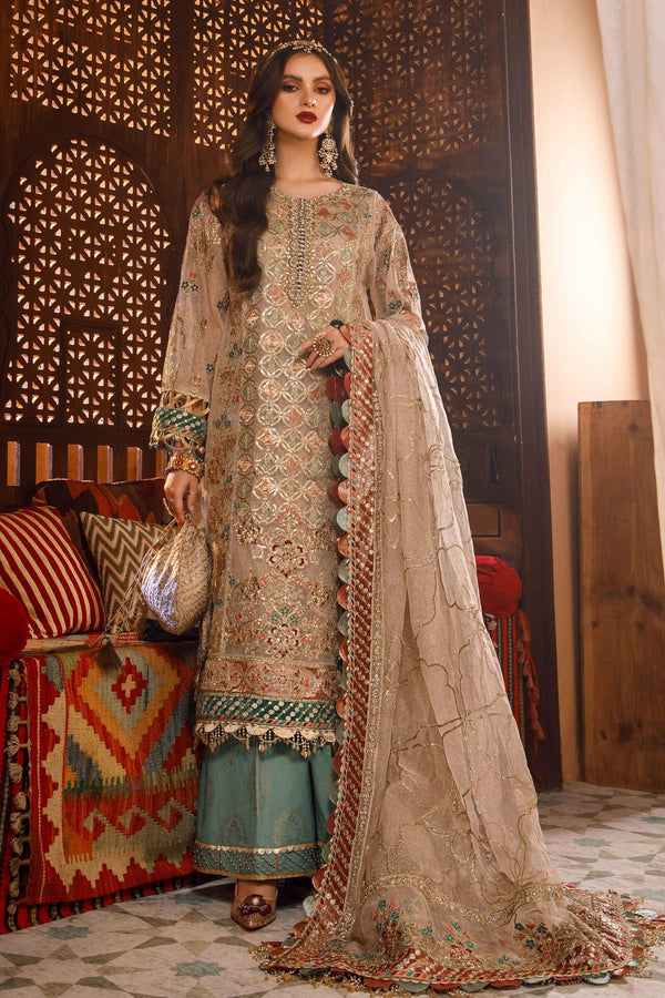 Maria B Mbroidered Unstitched 3 Piece Wedding Collection'2022-BD-2507