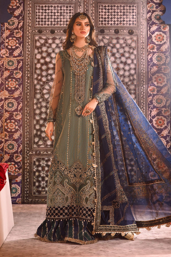 Maria B Mbroidered Unstitched 3 Piece Wedding Collection'2022-BD-2508