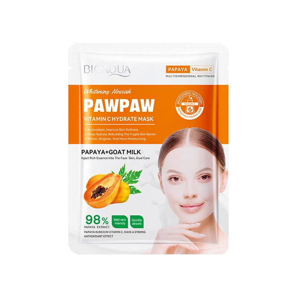 BIOAQUA - Vitamin C Organic Papaya Whitening Facial Mask Soothing Moisturizing Nourishing Face Mask