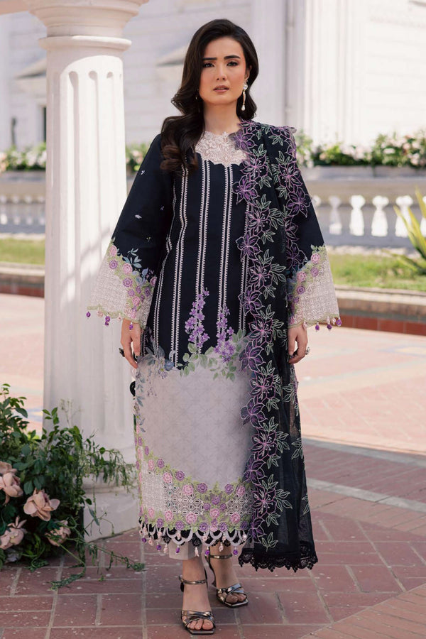 Ivy Bloom By Parishay Unstitched 3 Piece Printkari Lawn Vol-02 Collection'2025-BLOOM-02 - Black
