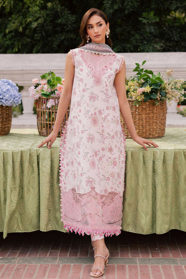 Ivy Bloom By Parishay Unstitched 3 Piece Printkari Lawn Vol-02 Collection'2025-BLOOM-04 - Pink