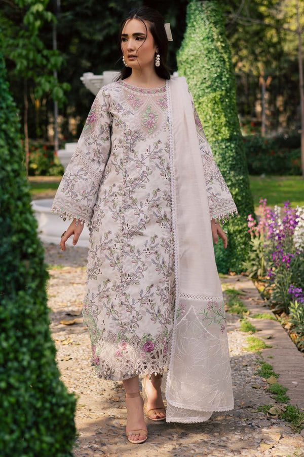 Ivy Bloom By Parishay Unstitched 3 Piece Printkari Lawn Vol-02 Collection'2025-BLOOM-05 - Off White
