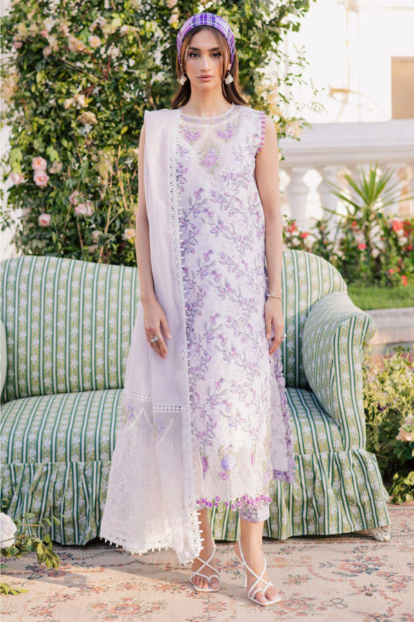 Ivy Bloom By Parishay Unstitched 3 Piece Printkari Lawn Vol-02 Collection'2025-BLOOM-06 - White