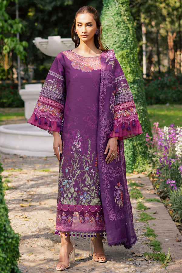 Ivy Bloom By Parishay Unstitched 3 Piece Printkari Lawn Vol-02 Collection'2025-BLOOM-07 - Purple