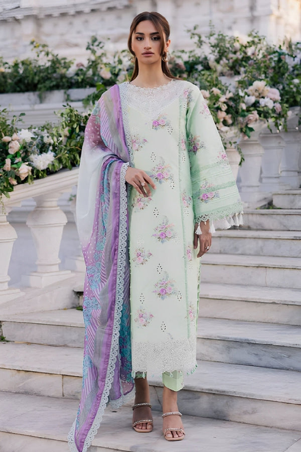 Ivy Bloom By Parishay Unstitched 3 Piece Printkari Lawn Vol-02 Collection'2025-BLOOM-11 - Mint