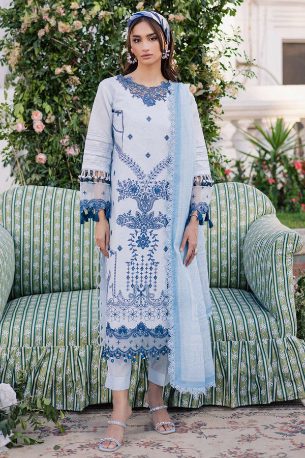 Ivy Bloom By Parishay Unstitched 3 Piece Printkari Lawn Vol-02 Collection'2025-BLOOM-13 - White