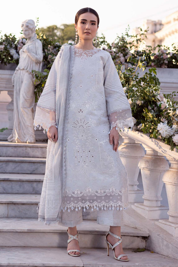 Ivy Bloom By Parishay Unstitched 3 Piece Printkari Lawn Vol-02 Collection'2025-BLOOM-14 - White