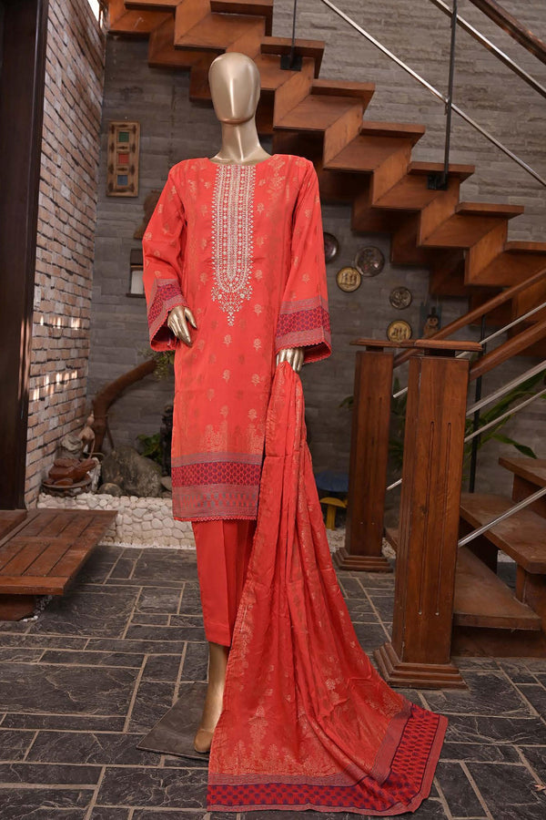 Bin Saeed Stitched 3 Piece Jacquard Collection'2023 BNS-2210