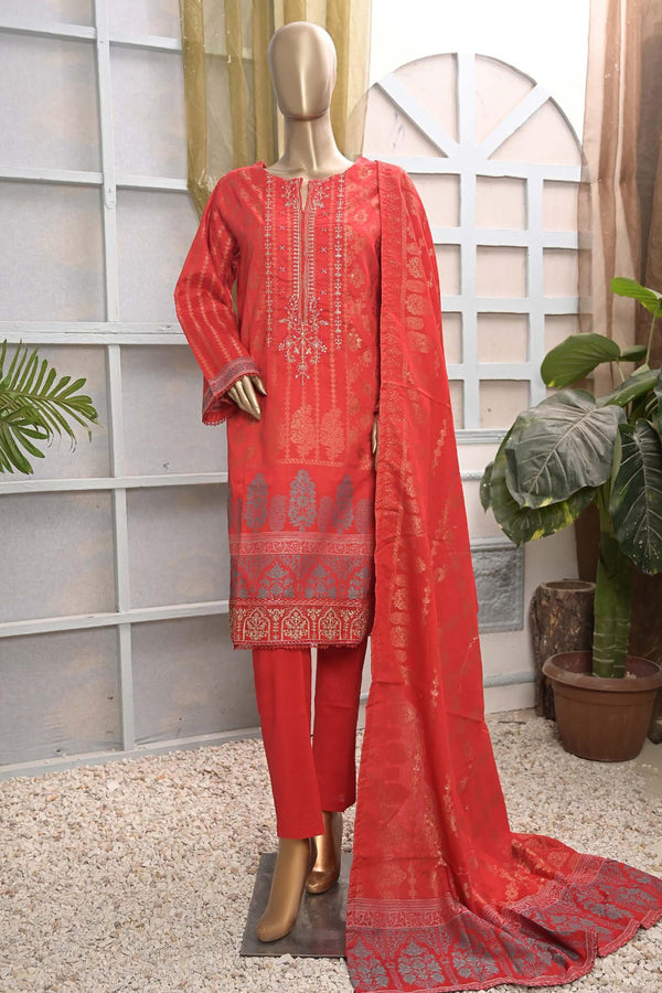 Bin Saeed Stitched 3 Piece Jacquard Collection'2023 BNS-2211