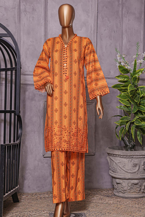 Jannan by Bin Saeed Stitched 2 Piece Emb Vol-02 Collection'2023-CKF-0129-Yellow